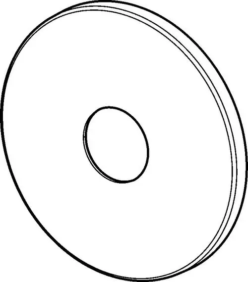 Runde Metallrosette in Chromoptik mit mittigem Loch, geeignet für HANSA-Armaturen. Schlichtes Design ohne weitere Verzierungen.